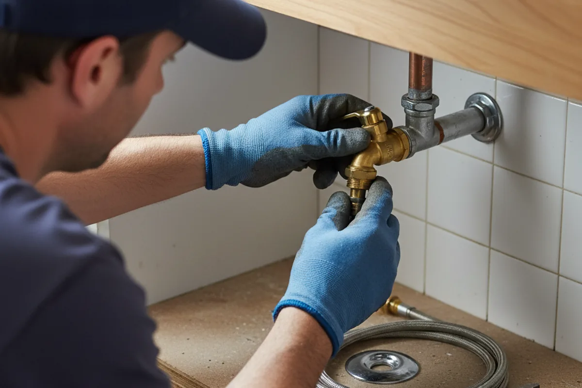 Shutoff valve and fitting work during Repiping in Reader